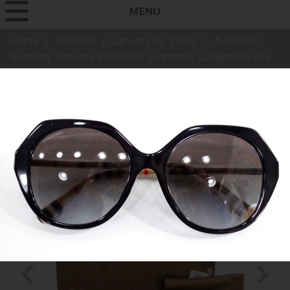 Authentic Burberry Vanessa BE4375/F geometric sunglasses
